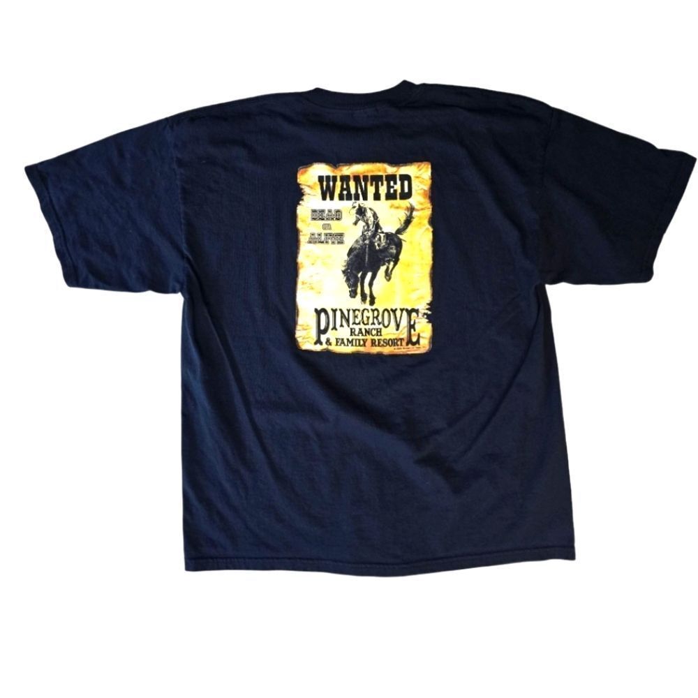 NEW- Black Shirt Sleeve Tee with Vintage Graphic Design"WANTED"